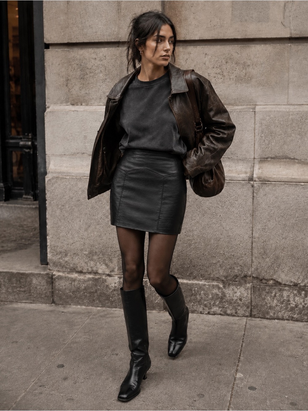 Capulet Genuine Leather Mini Skirt XS Black - Picture 13 of 13
